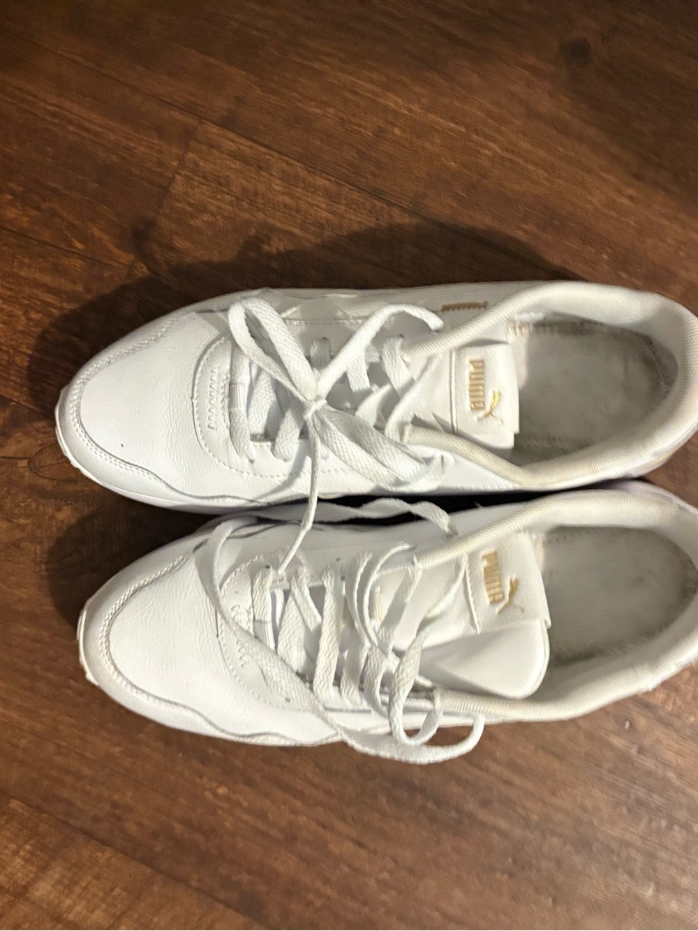 Puma White Lace-Up Sneakers